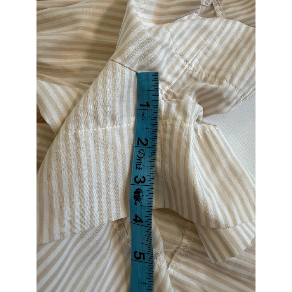 Koch Erica Shorts White & Beige Striped Small Culotte Shorts - Picture 4 of 8